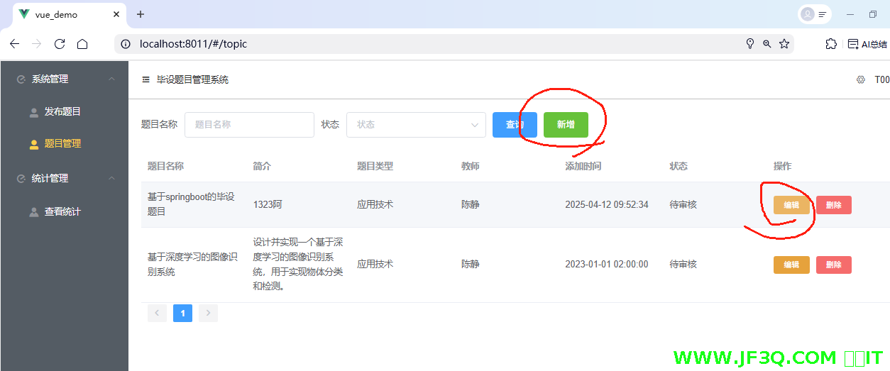 两个vue之间带参数数据跳转